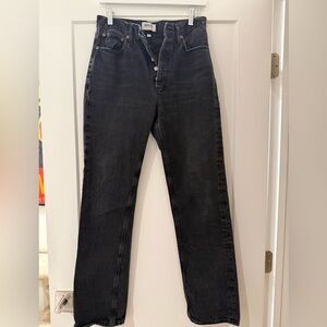 Agolde Lana Straight Leg Jeans Black